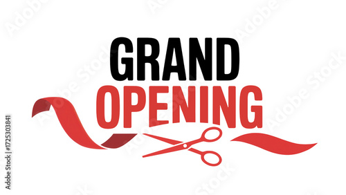 Grand Opening Celebration Red Ribbon Cutting Ceremony Event Announcement