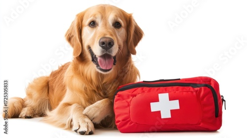 Golden Retriever and First-Aid Kit: Pet Safety and Preparedness
