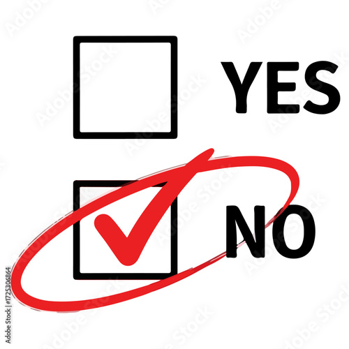 Checkbox Selection Yes No Choice Option.