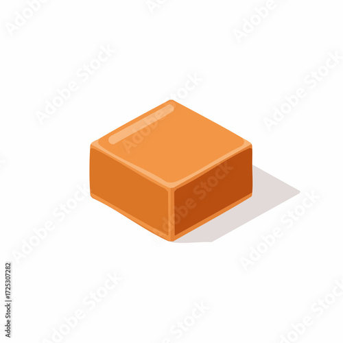 Caramel Candy Isometric Illustration Sweet Treat Food Dessert Confectionery
