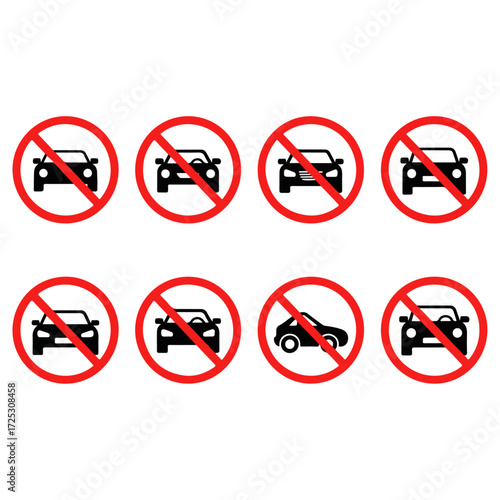 No Cars Allowed - A Collection of Prohibition Signs.