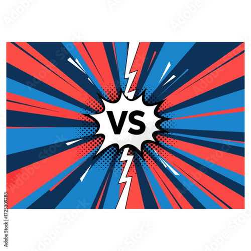 Versus Comic Book Style Clash Battle.