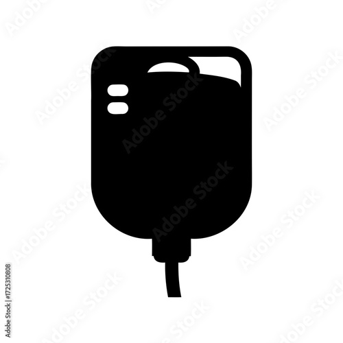 Vector image depicts an intravenous fluid bag, usually for medical treatment