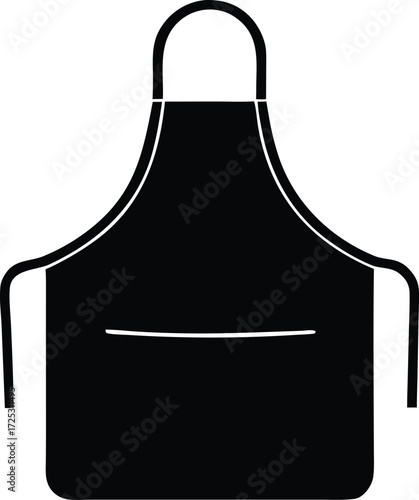 kitchen apron silhouette, chef vector art