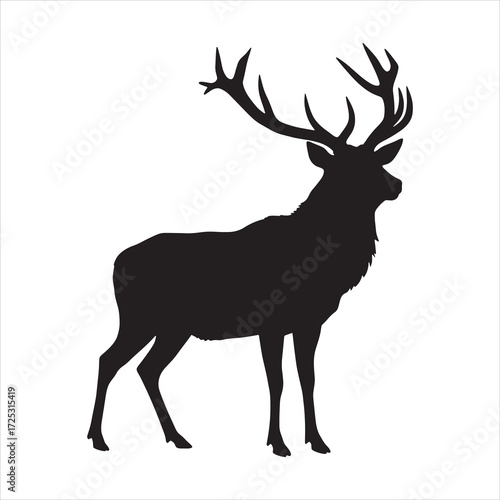  Spotted fawn deer silhouette illustration