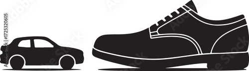 Toy Car with Dad’s Shoes Silhouette