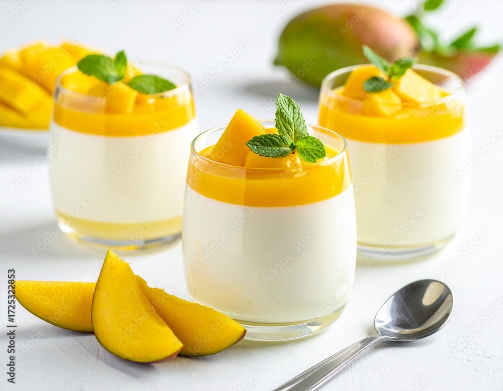 Fototapeta premium Mango-Panna-Cotta