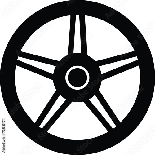 wheel icon, auto control design