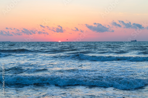 Photography Sunrise at the beach  on a windy summer's morning