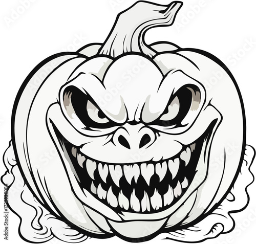 vector illustration of a halloween pumpkin