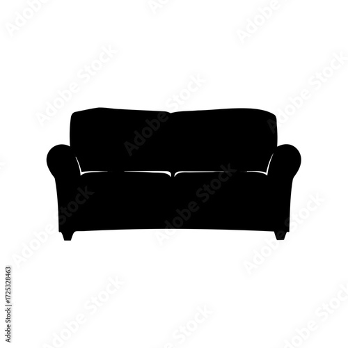 A Stylish Silhouette of a Sofa Depicting Comfort and Modern Design