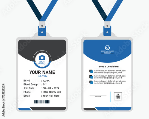 Modern and Minimalist Business Card template. Contemporary Business Card Design for Corporate Branding.