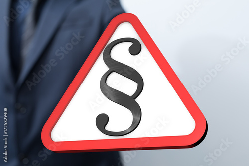 Stock photo of a red triang...