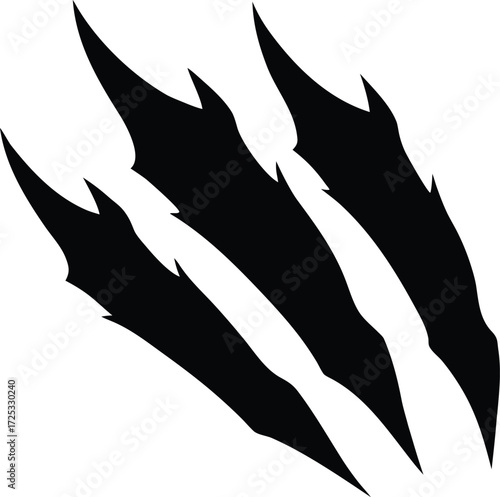 claw vector, predator mark illustration 