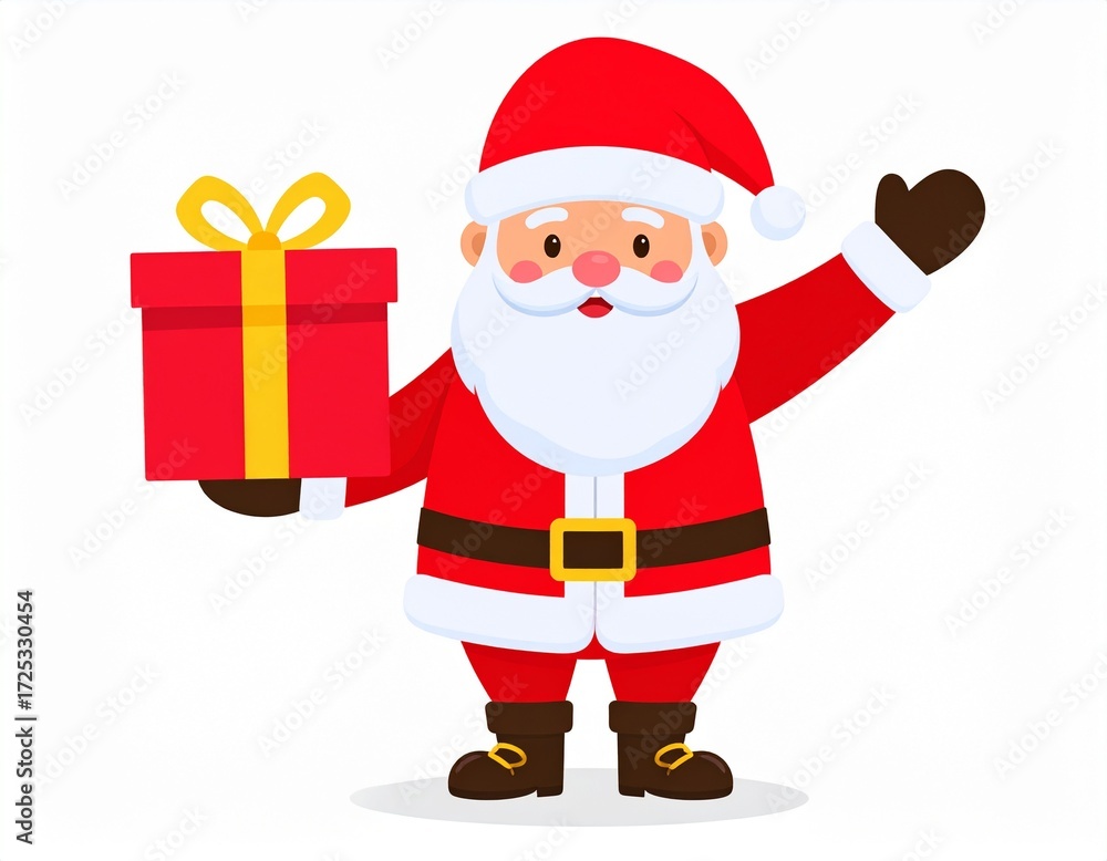 Fototapeta premium santa claus with gift