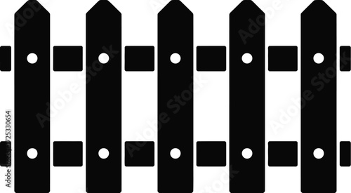 Black and white fence vector illustration stock image design
