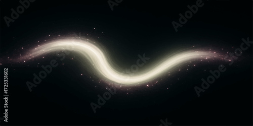 Abstract blue space background illustration featuring a nebula, stars, and light for astronomy and universe design