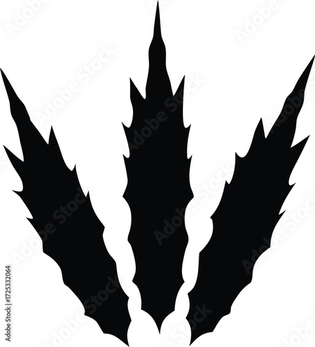 claw icon, animal trace design