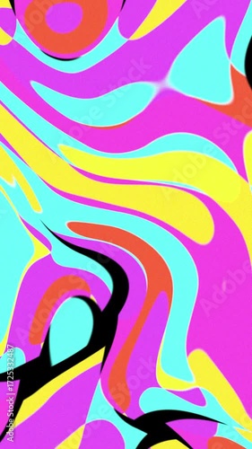 Vertical colorful abstract motion background with rough grain