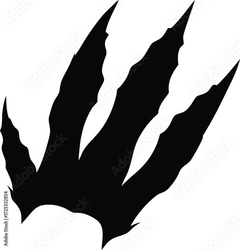 claw icon, animal trace design