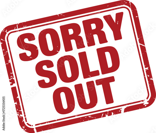 Sorry sold out sign vector illustration stock out of stock