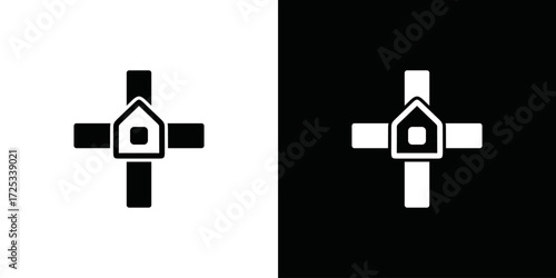 simple Christian church logo vector