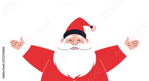 This is a festive depiction of Santa Claus giving a thumbs up.