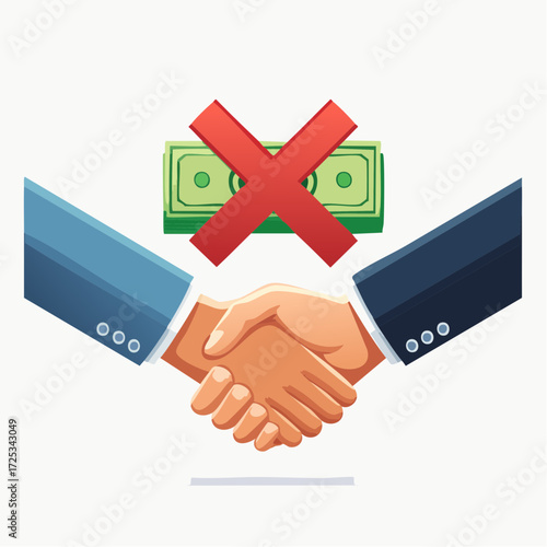 Anti-Corruption Deal with Money Prohibited Symbol
