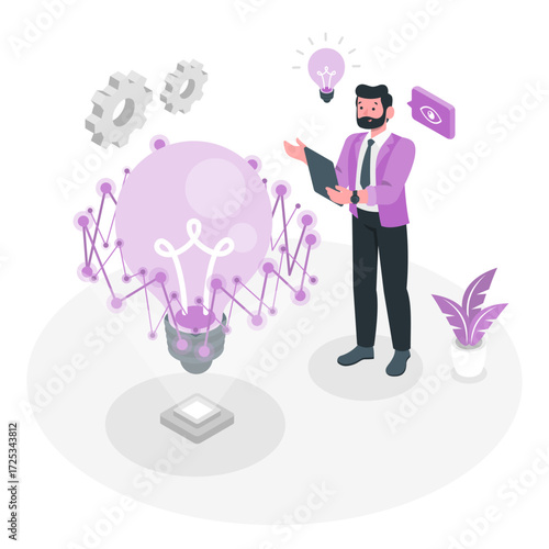 Visionary technology Isometric Illustrations
