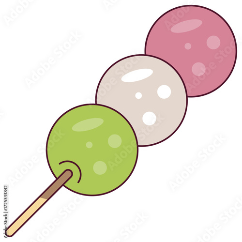 Dango Icon � Japanese Sweet Vector Illustration