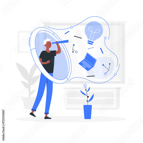 Visionary technology Flat Illustrations
