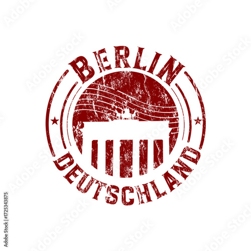 Berlin, germany vintage postmark grunge rubber stamp