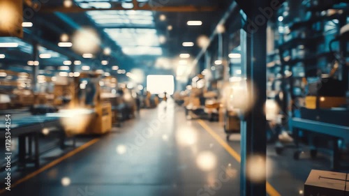 Inside a Busy Modern Factory: Industrial Production and Logistics