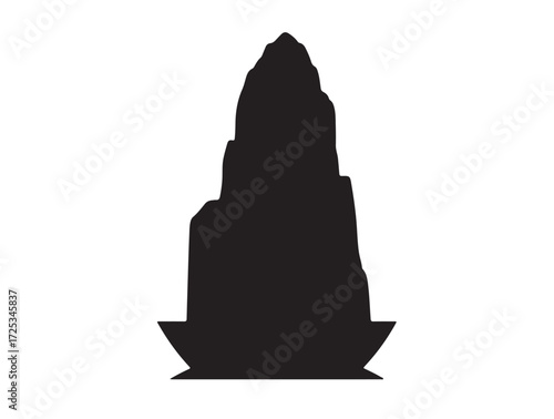 Art grace icon black and white in silhoette white background.