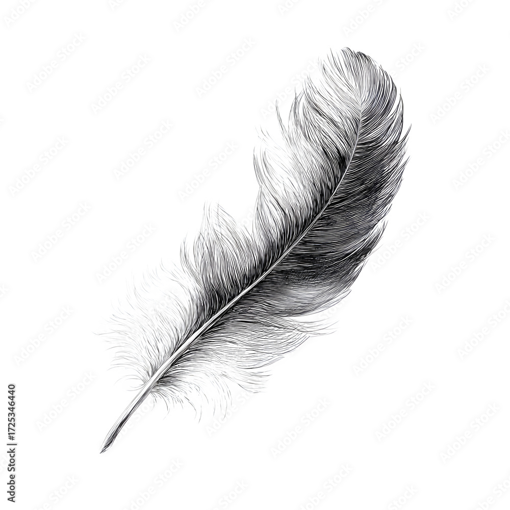 Obraz premium feather isolated on white