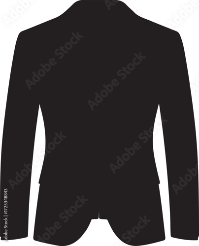 Blazer icon in silhouette modern style by advance white background.