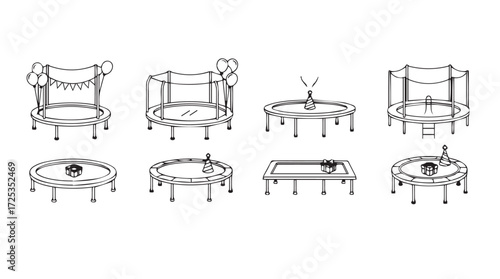 Collection of furniture designs sketch collection interior design ideas modern furniture styles vector