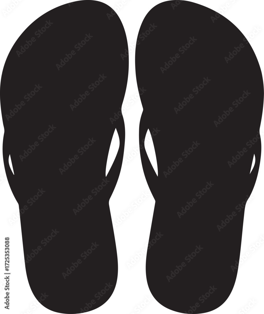 Fototapeta premium Clogs shoes in pure silhouette modern style by advance white background.