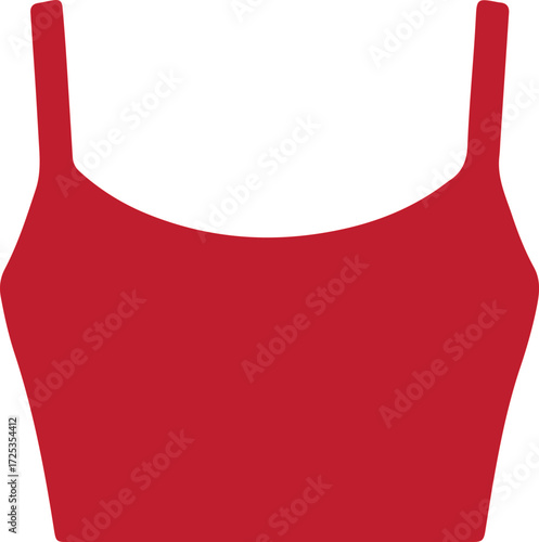 Crop top icon in silhouette modern style by advance white background.