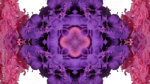 Purple abstract orgasmic background. Erotic meditation backdrop. An unpredictable screensaver in pink and purple tones. The mesmerizing chaos of space.