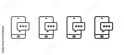 Social Media Multiple Line Icon Element