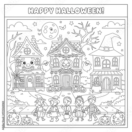 Wallpaper Mural Halloween Coloring Pages for kids and amazon kdp Torontodigital.ca