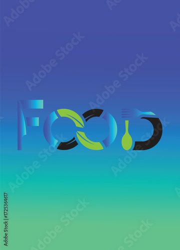 Abstract Bluer food background design