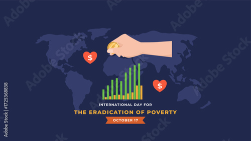 International Day for the Eradication of Poverty Flyer illustration