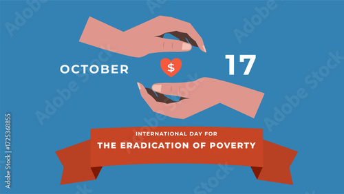International Day for the Eradication of Poverty Flyer illustration