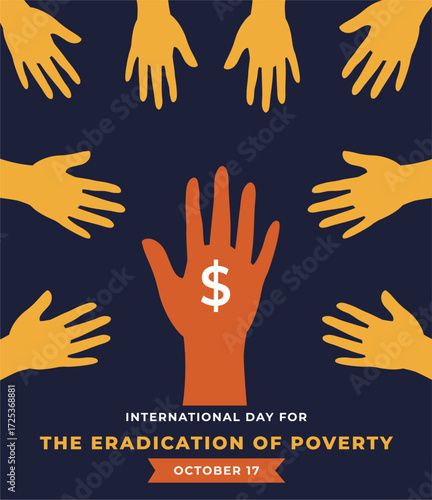 International Day for the Eradication of Poverty Flyer illustration