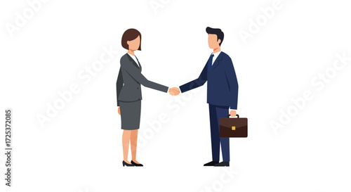 Successful business partners shaking hands, closing deal, teamwork and collaboration, professional agreement, modern business, corporate success, growth