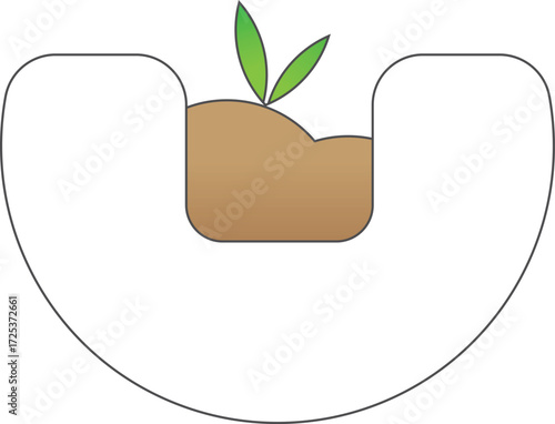 Minimal Green Sprout Logo Design with Soil in Circular Shape, plant, leaf, nature, eco, tree, green, vector, ecology.
A clean and modern eco-friendly logo design. Simple, minimal logo.
