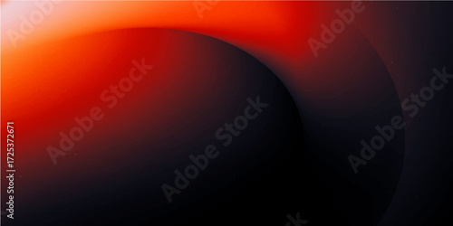 Abstract red background with glowing orange waves and bright energy rays