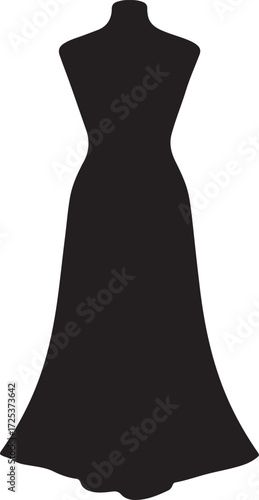 Frock icon in silhouette modern style by advance white background.